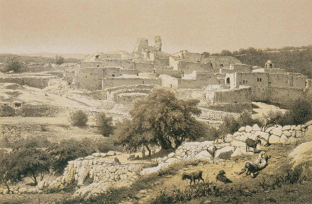 Betanii. Akwaforta Bernatza et alii - Steinkopk J.F. Redaktor autorstwa Johann Martin Bernatz