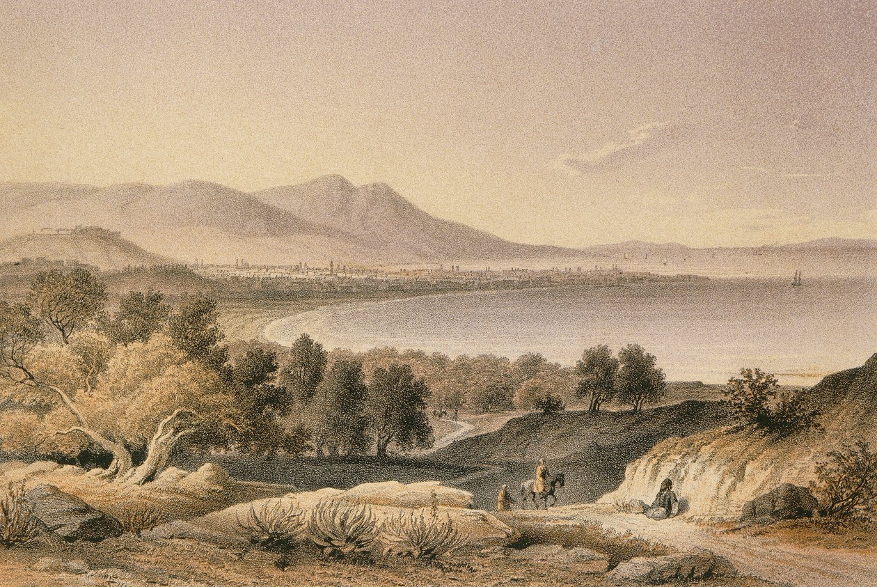 Smyrna. Akwaforta Bernatza et alii - Steinkopk J.F. Redaktor autorstwa Johann Martin Bernatz