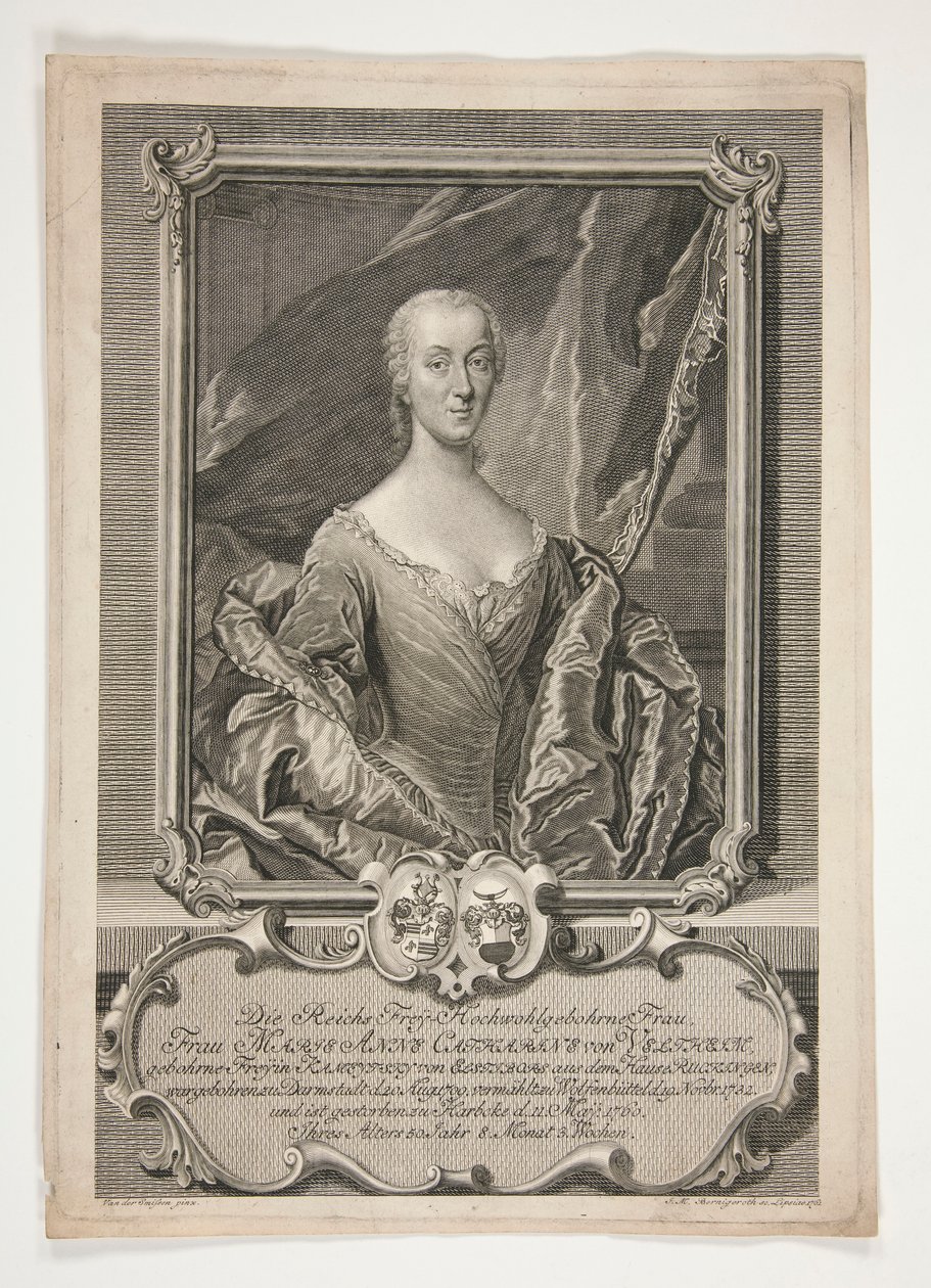 Portret Marii Anny Katarzyny von Veltheim autorstwa Johann Martin Bernigeroth