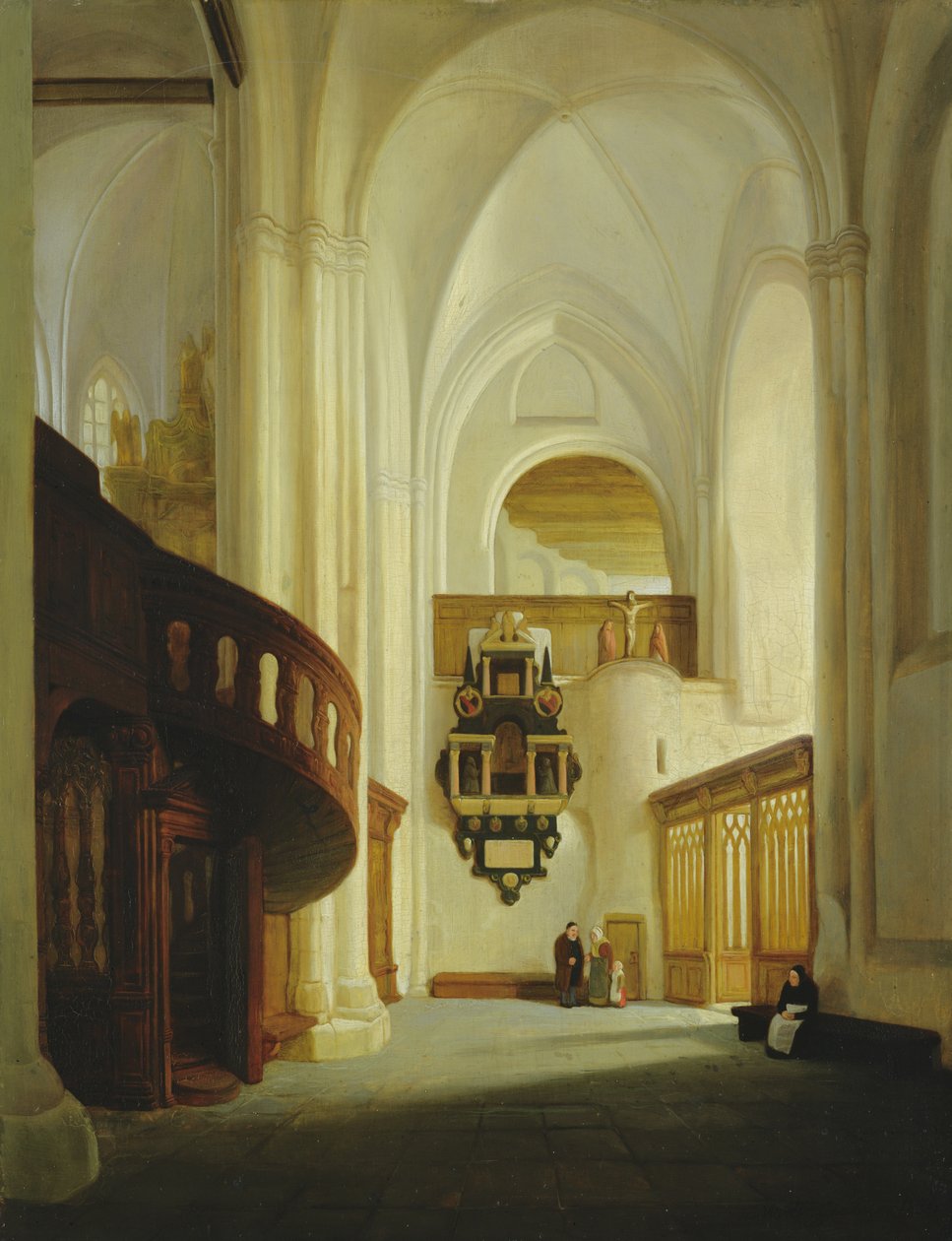 Wnętrze kościoła św. Mikołaja, 1831 autorstwa Johann Martin Gensler