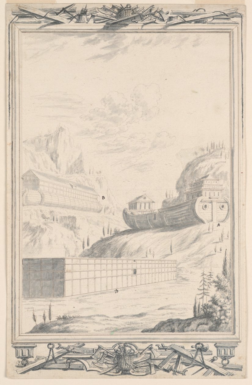 Studium do Arki Noego, płyta 40, Physica Sacra autorstwa Johann Melchior Füssli