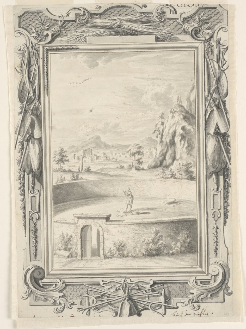 Studium dla runa Gideona, płyta 375, Physica Sacra autorstwa Johann Melchior Füssli