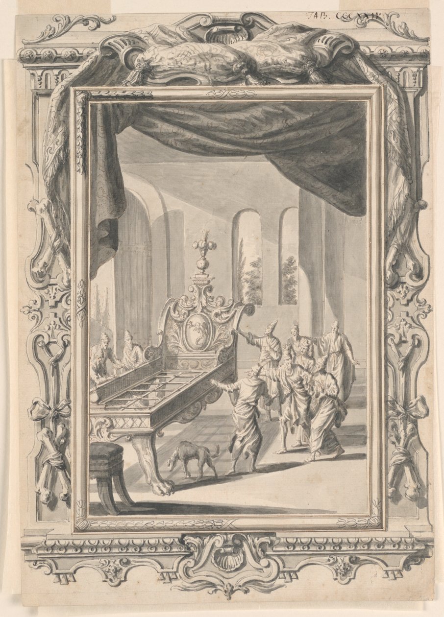 Studium żelaznego łoża króla Oga, płyta 324, Physica Sacra autorstwa Johann Melchior Füssli