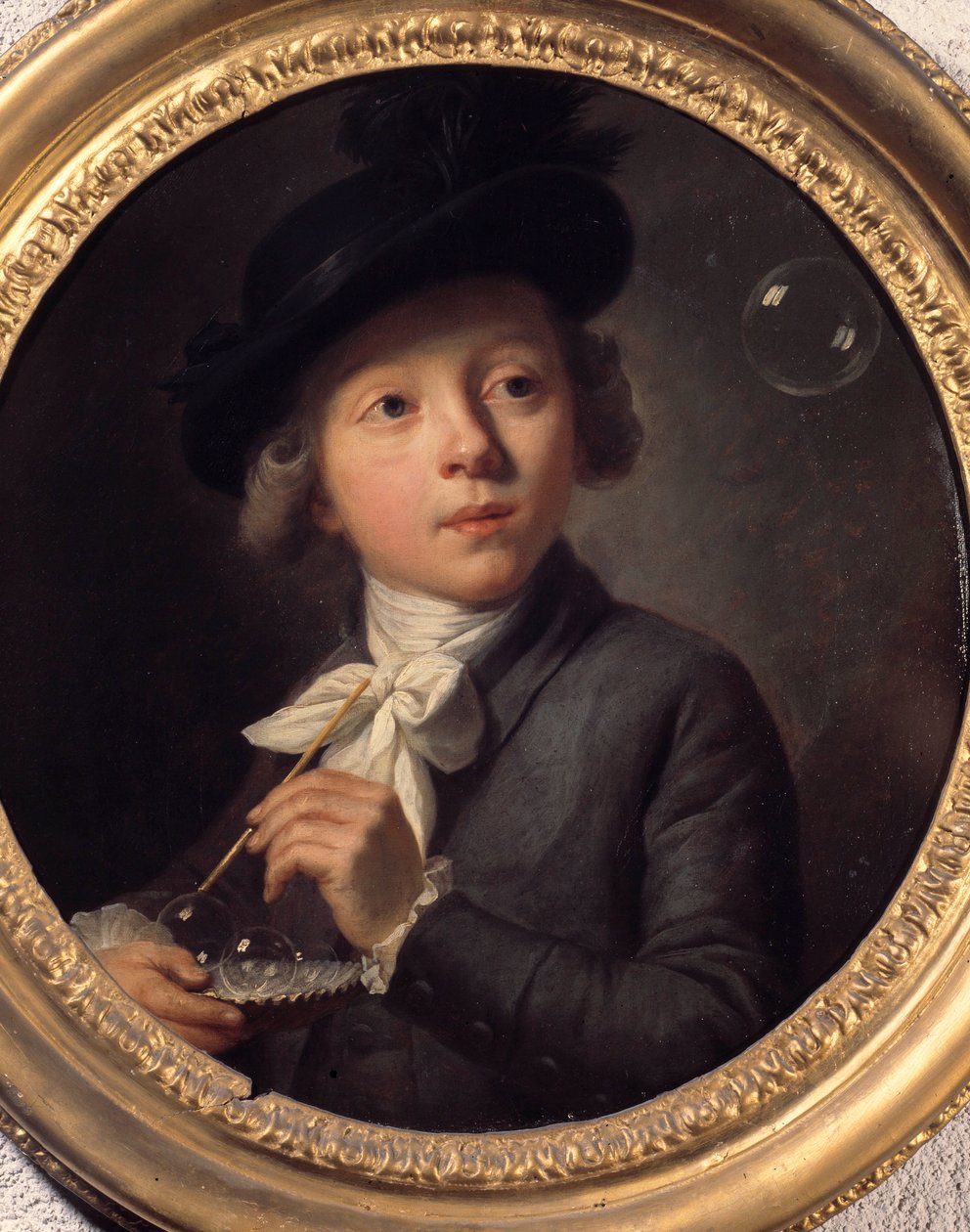 Bańki mydlane lub portret J. A. Laurensa. Obraz Melchiora Wyrscha (1732-1798). 1784. Muzeum Sztuk Pięknych w Besancon autorstwa Johann Melchior Joseph Wyrsch or Wursch