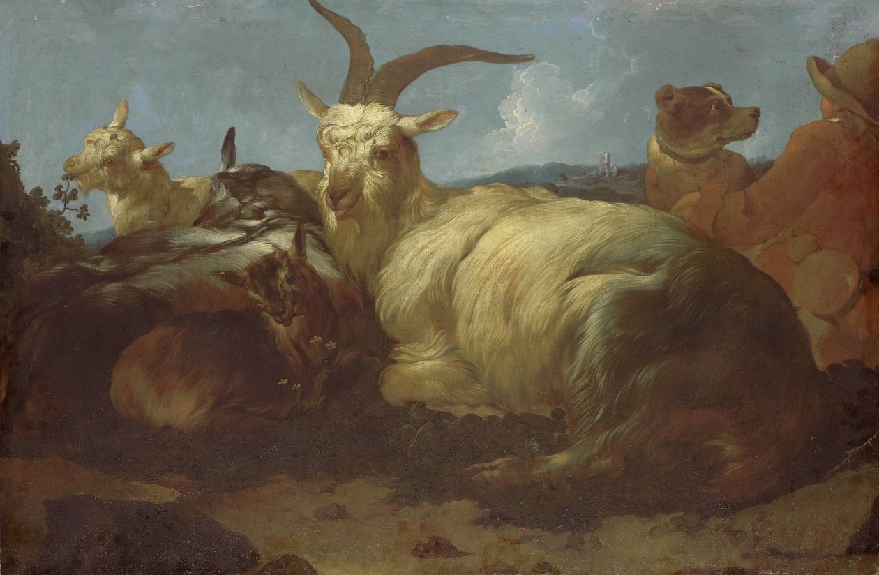 Pasterz obserwujący swoje zwierzęta autorstwa Johann Melchior Roos