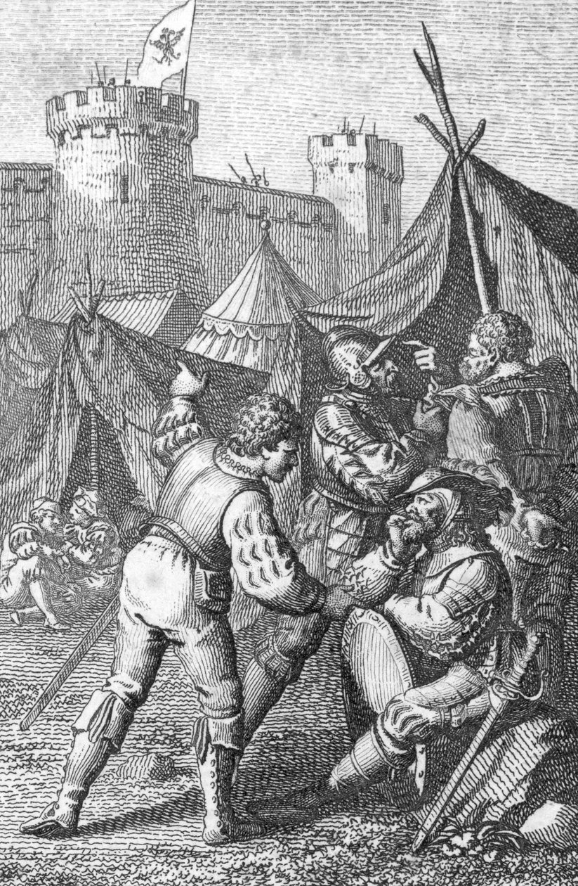 Konfederacja kantonów VIII (Szwajcaria): „” cesarz Karol IV (1316-1375) oblegający miasto Zurych około 1351 (Karol IV, cesarz rzymski oblegający Zurych w czasach Starej Konfederacji Szwajcarskiej (Stara Konfederacja ośmiu stanów) 1351 ) Engra autorstwa Johann Michael Mettenleiter