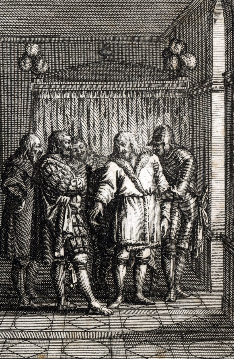 Cesarz Rudolf I Habsburg decyduje się na swoją ostatnią wyprawę do Speyer autorstwa Johann Michael Mettenleiter