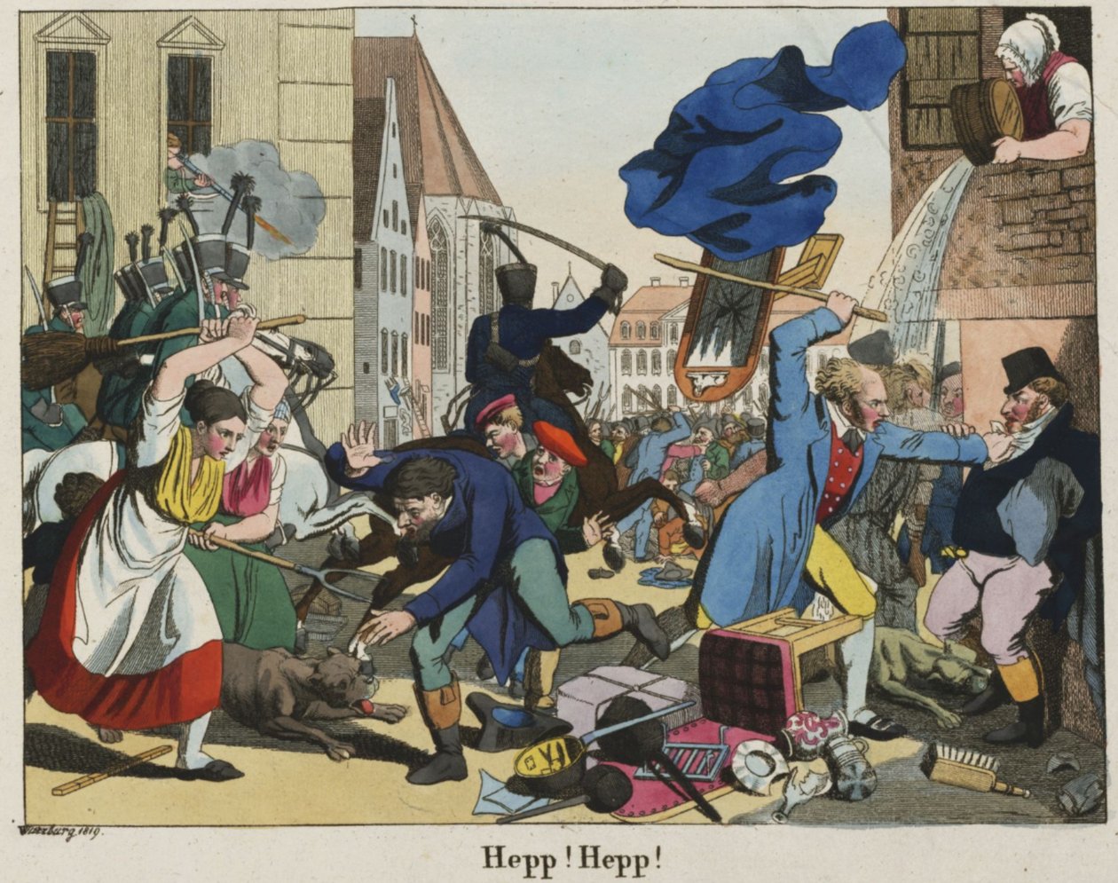 Hep Hep Krawalle 1819 autorstwa Johann Michael Voltz
