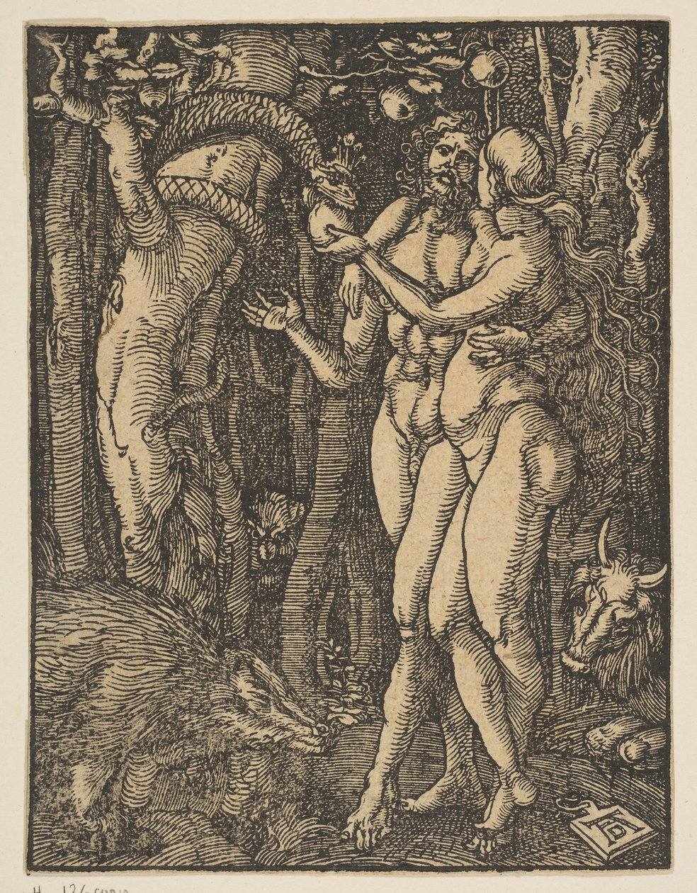 Adam i Ewa, z Małej pasji, kopia.n.d. autorstwa Johann Mommard
