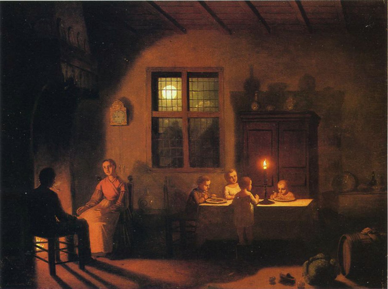 Wieczór w domu, 1867 autorstwa Johann Mongels Culverhouse