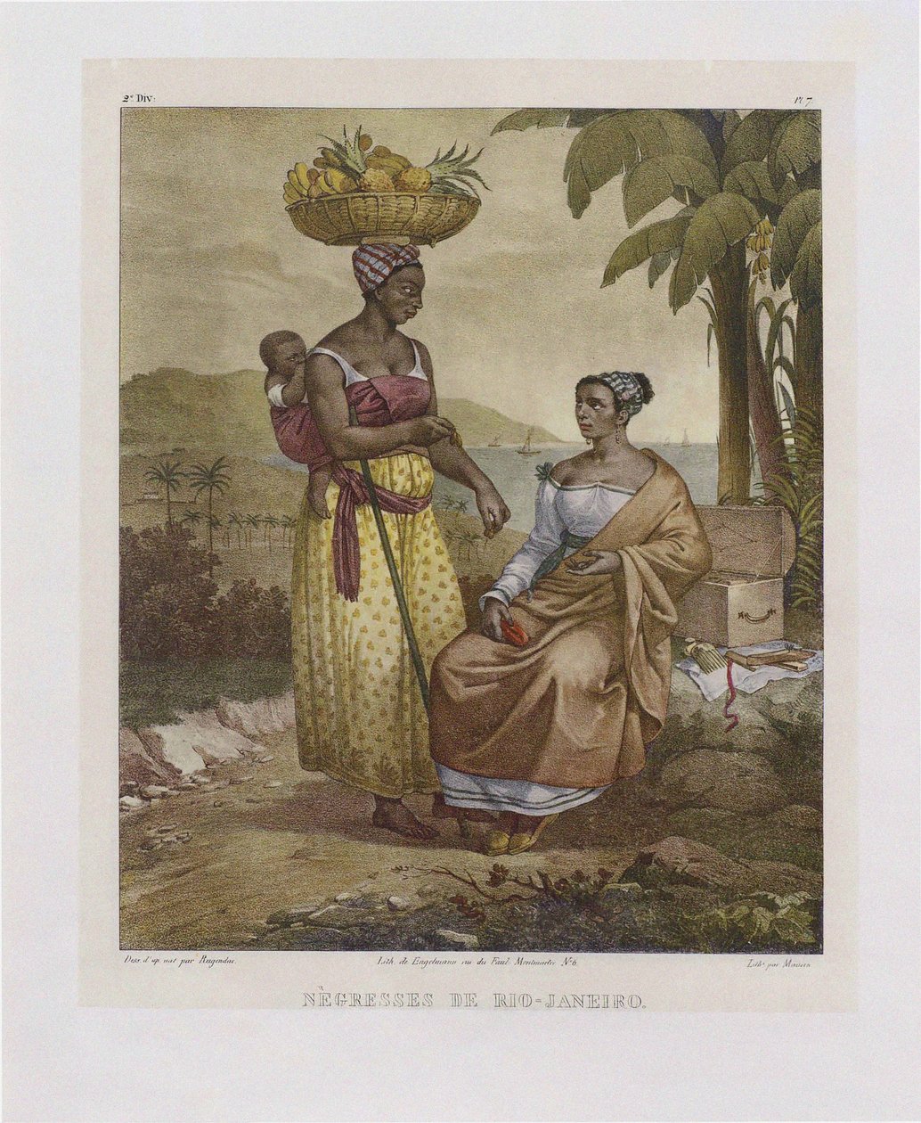 Czarne kobiety z Rio de Janeiro. Z malowniczej podróży w Brazylii, 1835. autorstwa Johann Moritz Rugendas