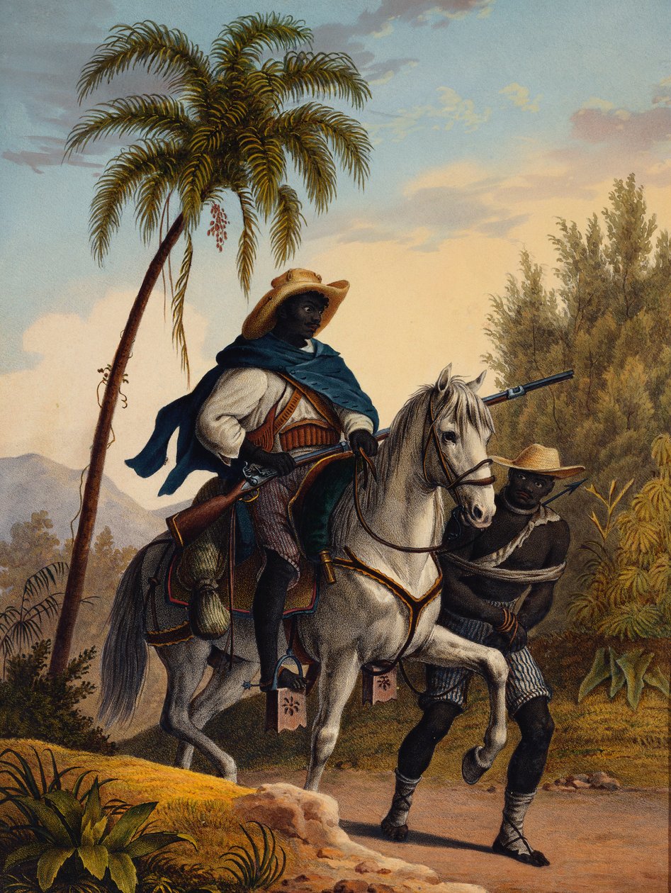 Kapitan Puszczy z więźniem, 1827-35 autorstwa Johann Moritz Rugendas