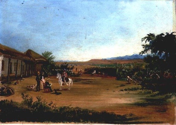 Autoportret malarza w gospodarstwie „La Huerta” autorstwa Johann Moritz Rugendas