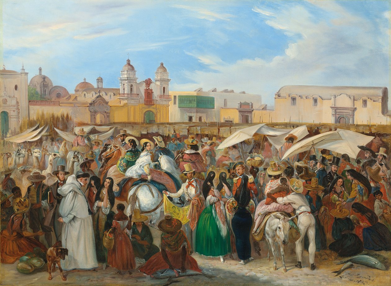Targ Niepodległości, Lima, 1843 autorstwa Johann Moritz Rugendas