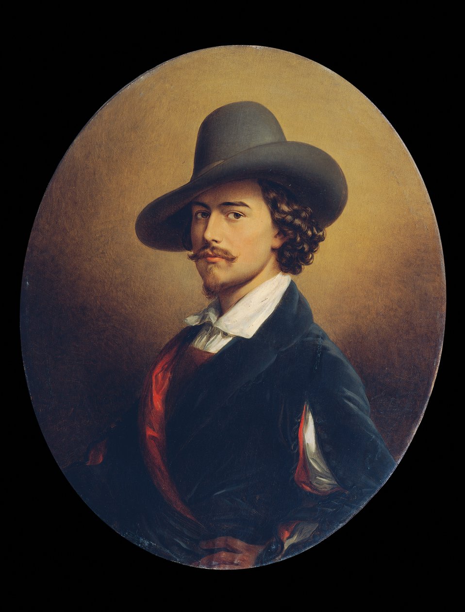 Malarz Eduard Ender autorstwa Johann Nepomuk Ender