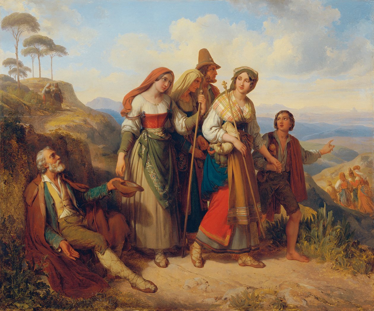 rzymscy pielgrzymi autorstwa Johann Nepomuk Ender