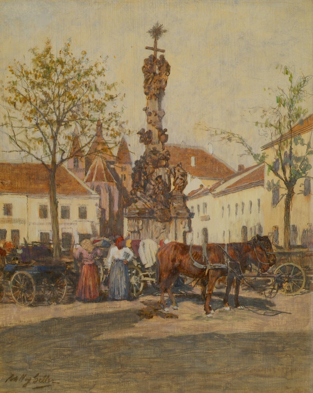 Zamek Harrow autorstwa Johann Nepomuk Geller
