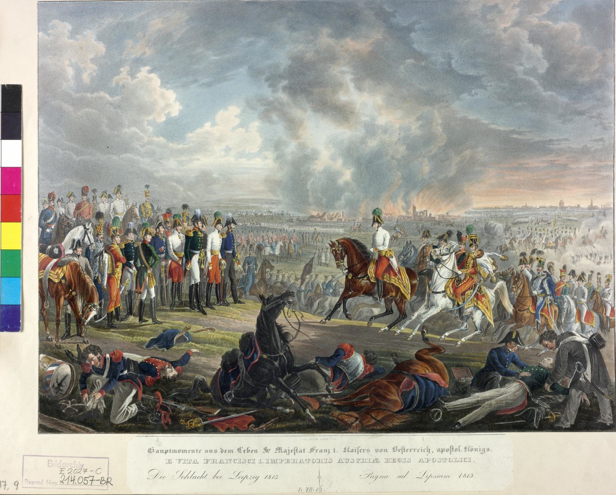 Bitwa narodów pod Lipskiem 1813 r. autorstwa Johann Nepomuk Hoechle