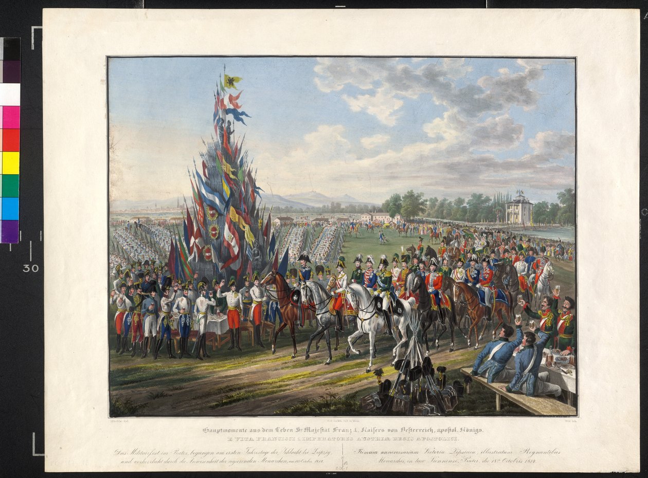 Festiwal wojskowy na Praterze 1814 autorstwa Johann Nepomuk Hoechle