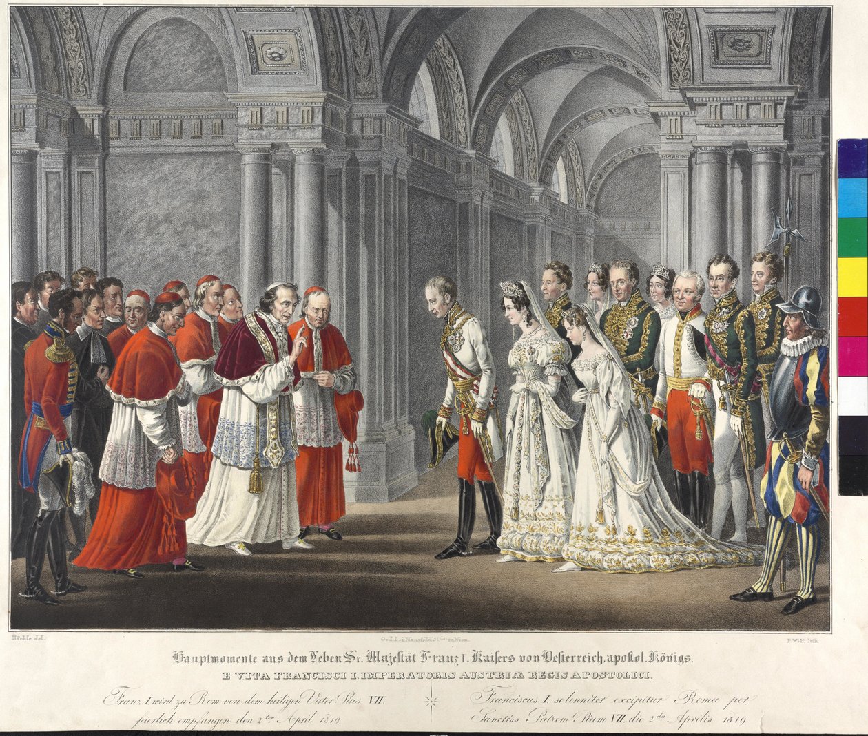 Przyjęcie w Pope 1819 autorstwa Johann Nepomuk Hoechle