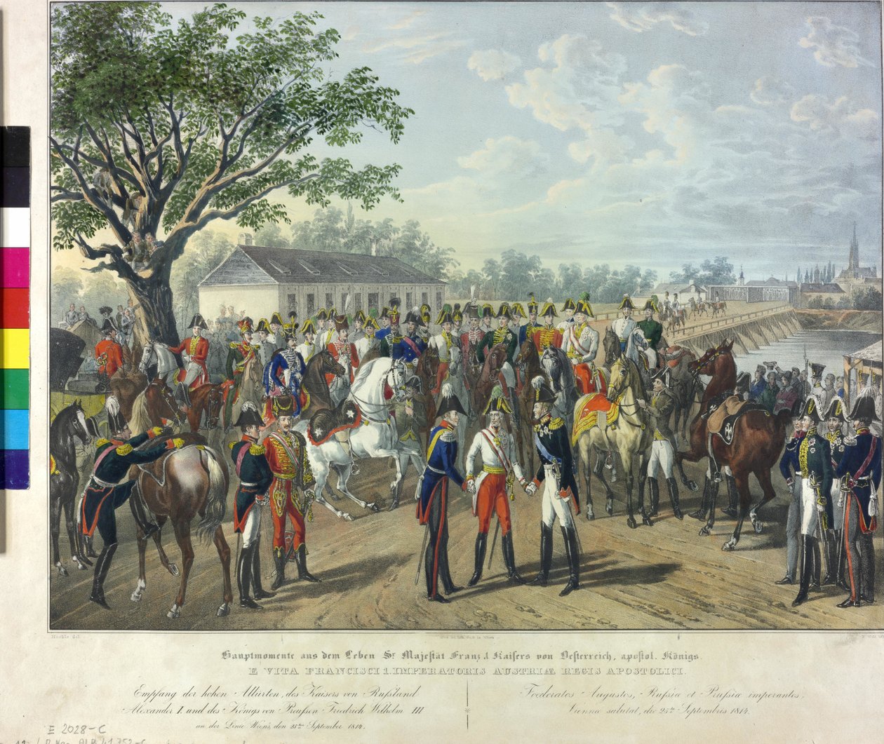 Przyjęcie monarchy sprzymierzonych w Wiedniu 1814 r. autorstwa Johann Nepomuk Hoechle
