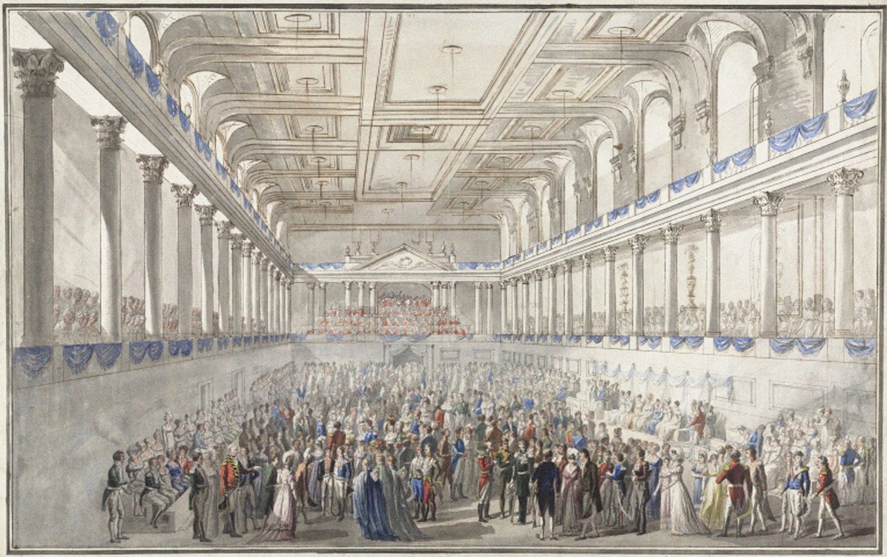 Redoute paré podczas Kongresu Wiedeńskiego 9 października 1814 r. 1815 autorstwa Johann Nepomuk Hoechle