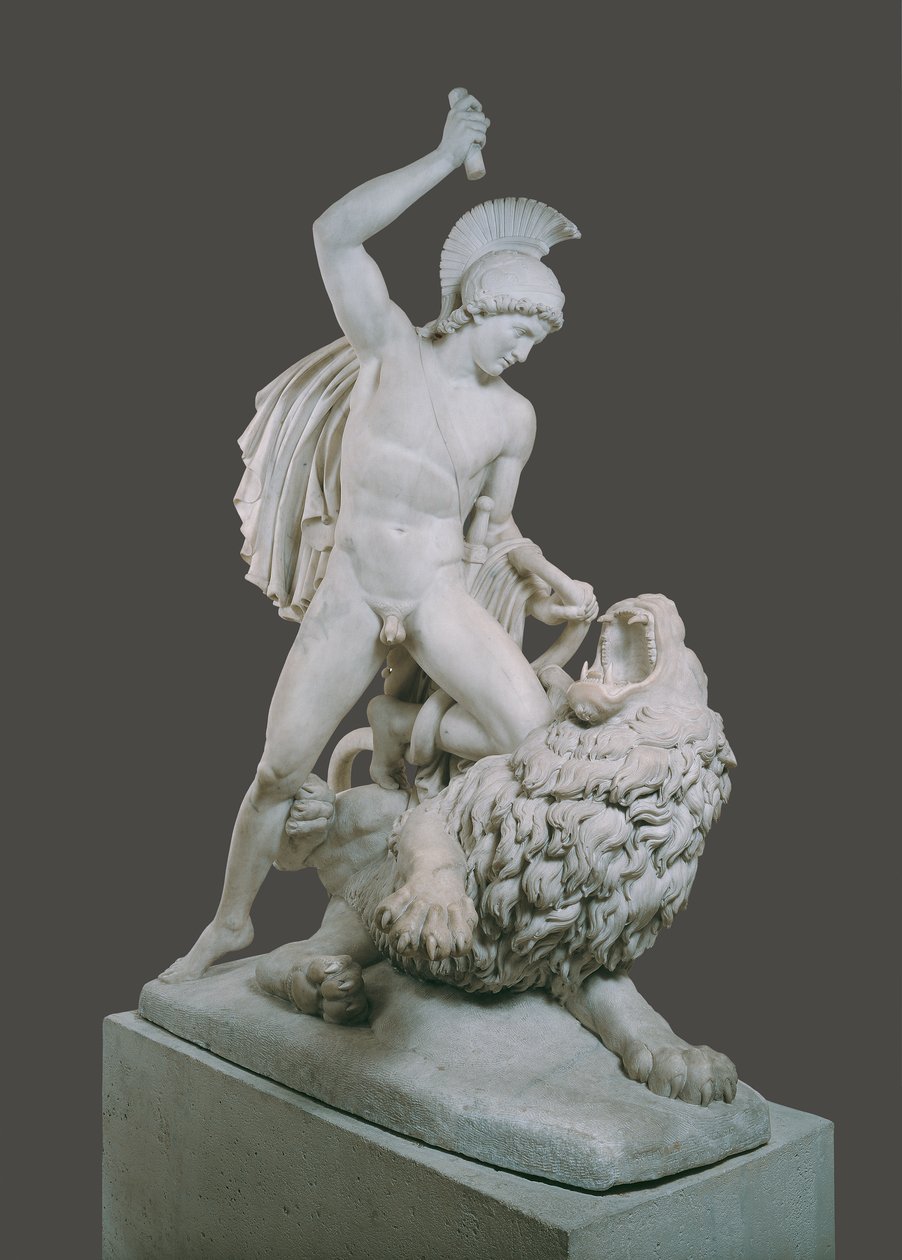 Bellerophon walczący z Chimeirą autorstwa Johann Nepomuk Schaller