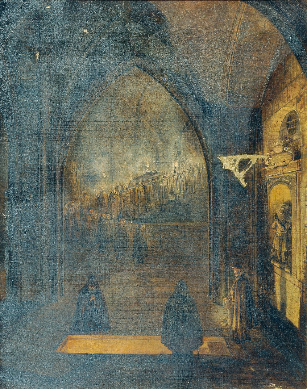Pogrzeb w kościele autorstwa Johann Nepomuk Schödlberger