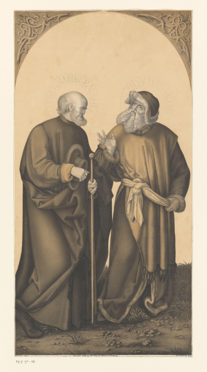 Święty Józef i Joachim Dzieła z kolekcji braci Boisserée (tytuł serii) Galerie des Frères Boisserée (tytuł serii) autorstwa Johann Nepomuk Strixner