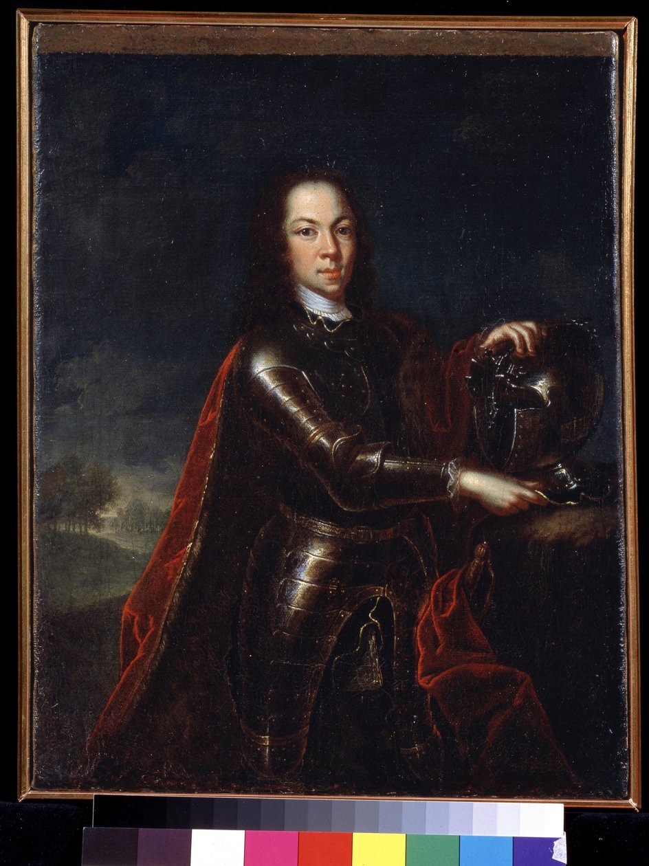 Portret Alexisa Pietrowicza Romanowa (1690-1718) z Rosji. (Carewicz Aleksiej Pietrowicz z Rosji). Obraz Johanna Paula Lueddena (?-1739) autorstwa Johann Paul (d.1739) Luedden