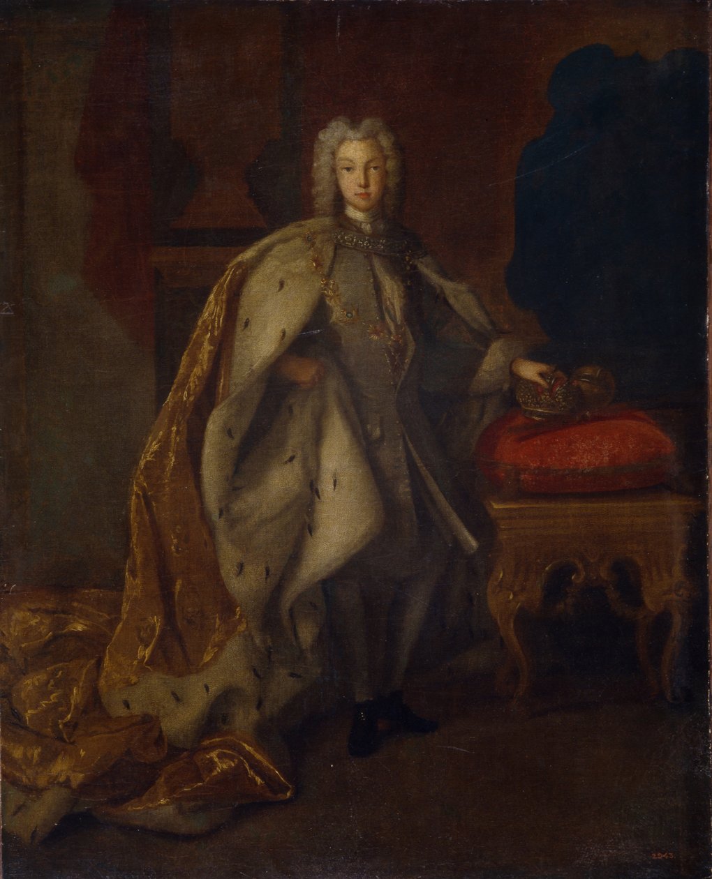 Portret cara Piotra II Rosji 1715-1730, 1728 autorstwa Johann Paul Luedden