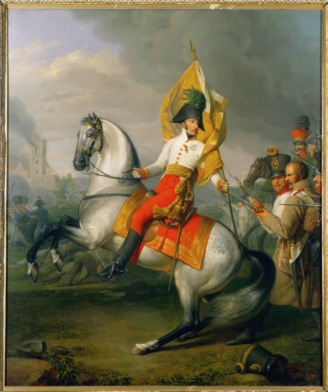 Arcyksiążę Karol, brat cesarza Franciszka I/II, zwycięzca bitwy pod Aspern przeciwko cesarzowi Napoleonowi I ... autorstwa Johann Peter Krafft