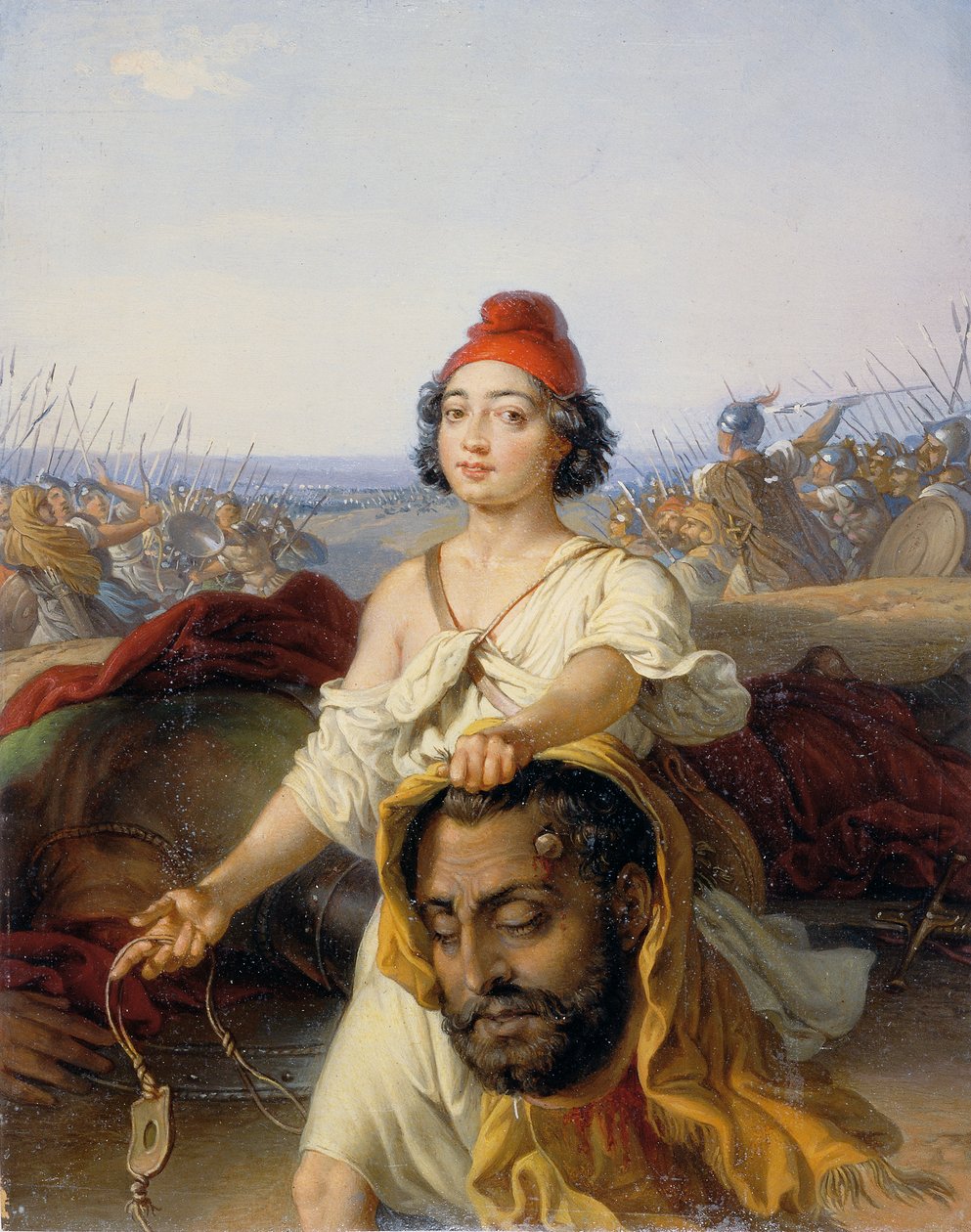 Dawid z głową Goliata autorstwa Johann Peter Krafft