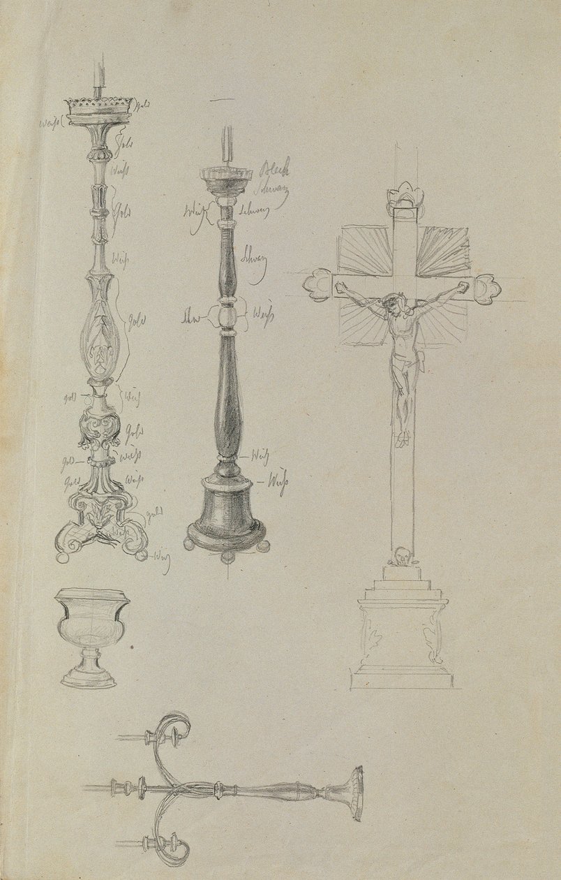 Szczegółowe studium rozmieszczenia Juliany Krafft i jej córki Ludovicy autorstwa Johann Peter Krafft