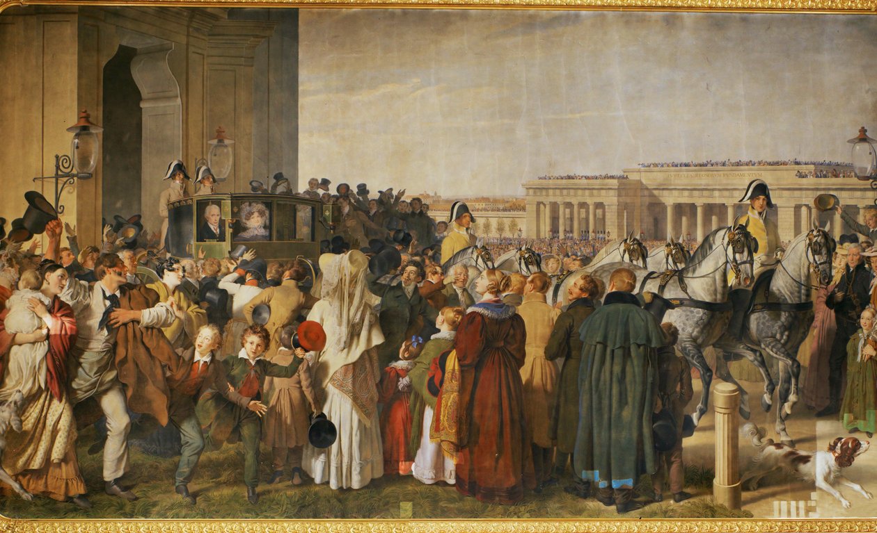 Pierwsza przejażdżka cesarza Franciszka I po ciężkiej chorobie ... autorstwa Johann Peter Krafft