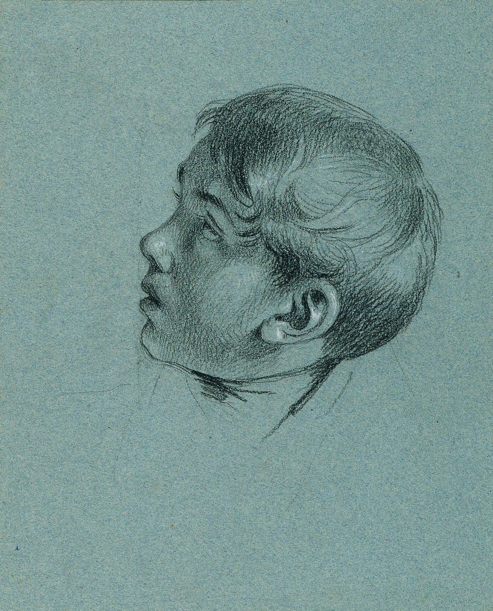 Studium głowy chłopca do „Powrotu cesarza Franza z Pressburga” autorstwa Johann Peter Krafft