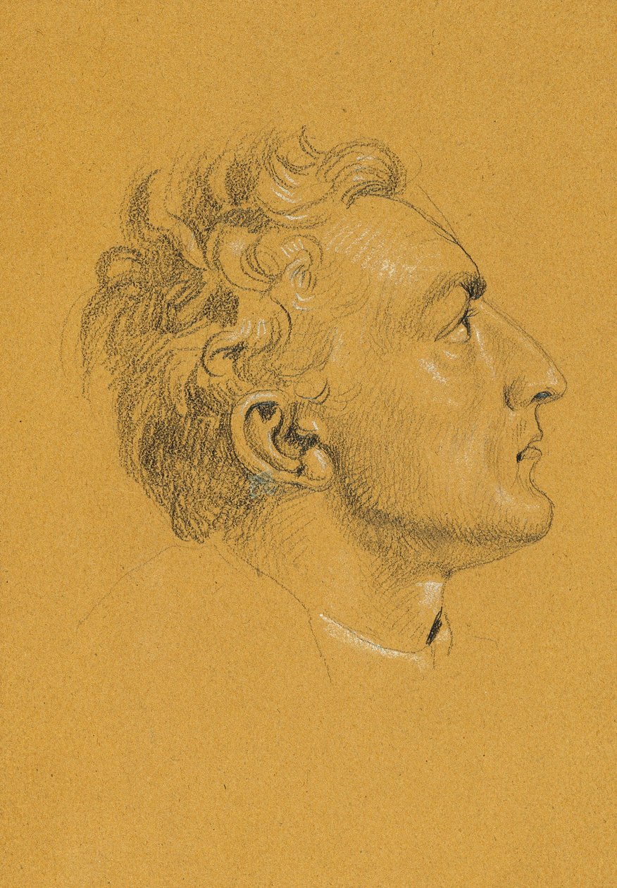 Studium głowy do „Powrotu cesarza Franza z Pressburga” autorstwa Johann Peter Krafft