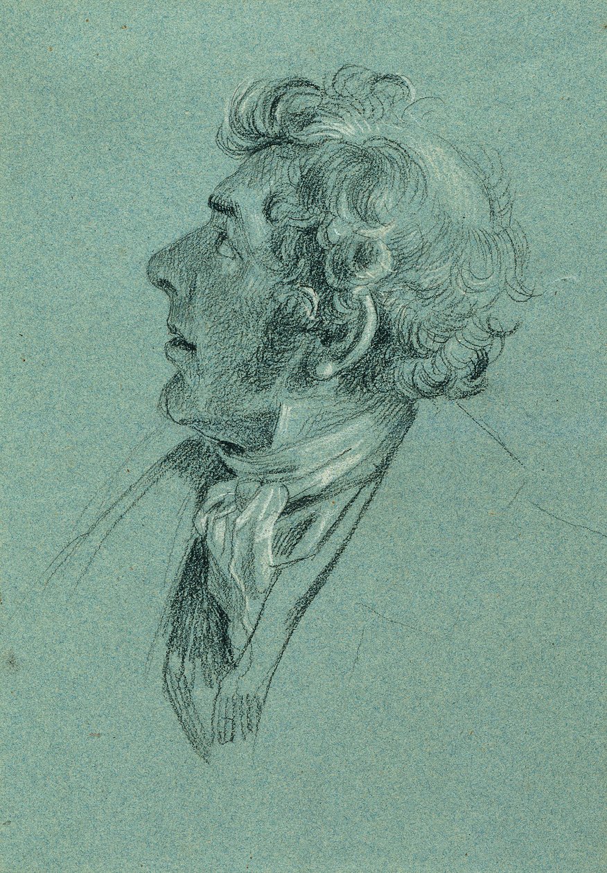 Studium głowy do „Powrotu cesarza Franza z Pressburga” autorstwa Johann Peter Krafft