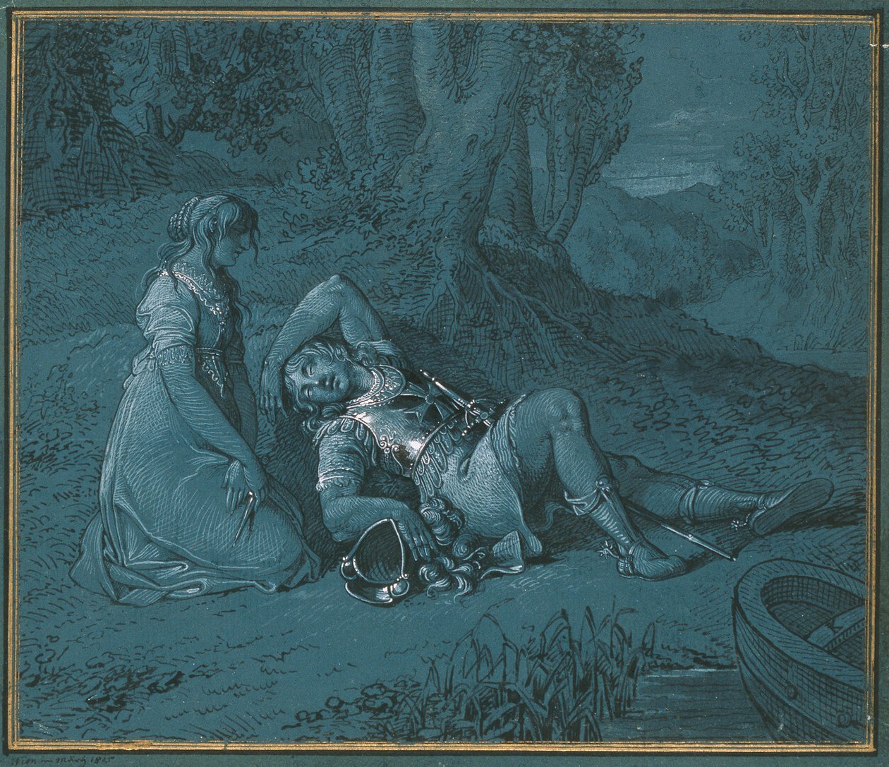 Rinaldo i Armida - miłość Armidena autorstwa Johann Peter Krafft
