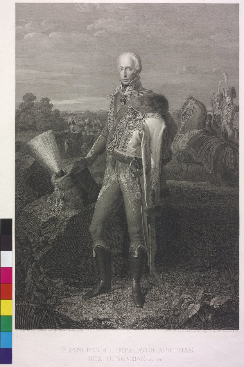 Cesarz rzymsko-niemiecki Franciszek II (rycina) autorstwa Johann Peter Krafft