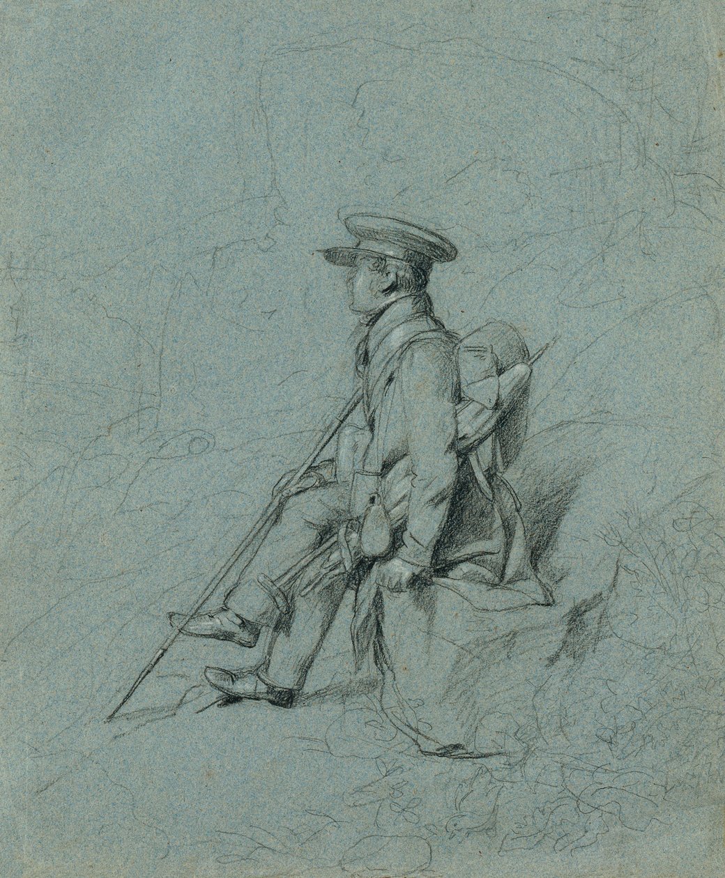 Studium odpoczywającego malarza autorstwa Johann Peter Krafft