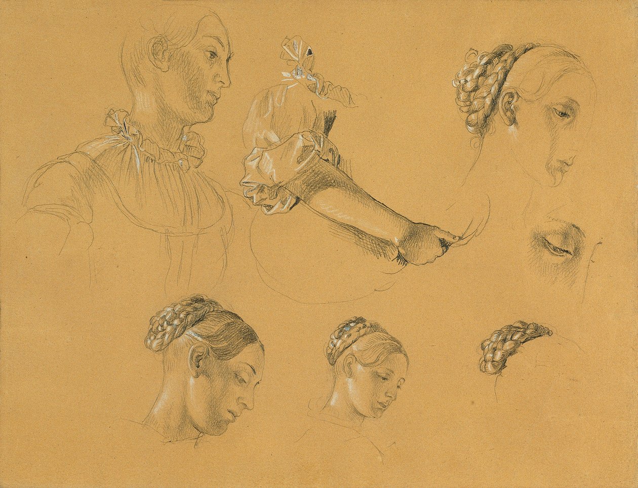 Studium do „Hermanna i Dorothei w winnicy” autorstwa Johann Peter Krafft