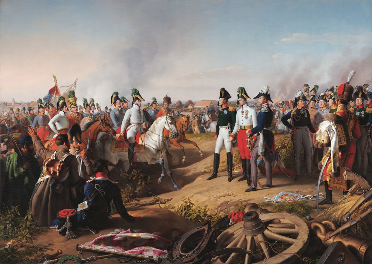 Deklaracja zwycięstwa po bitwie pod Lipskiem, 1813 r. autorstwa Johann Peter Krafft