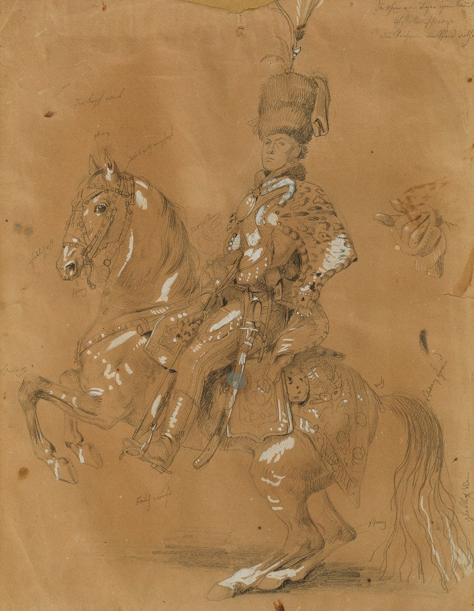 Theodor Aron de Bistra na koniu autorstwa Johann Peter Krafft