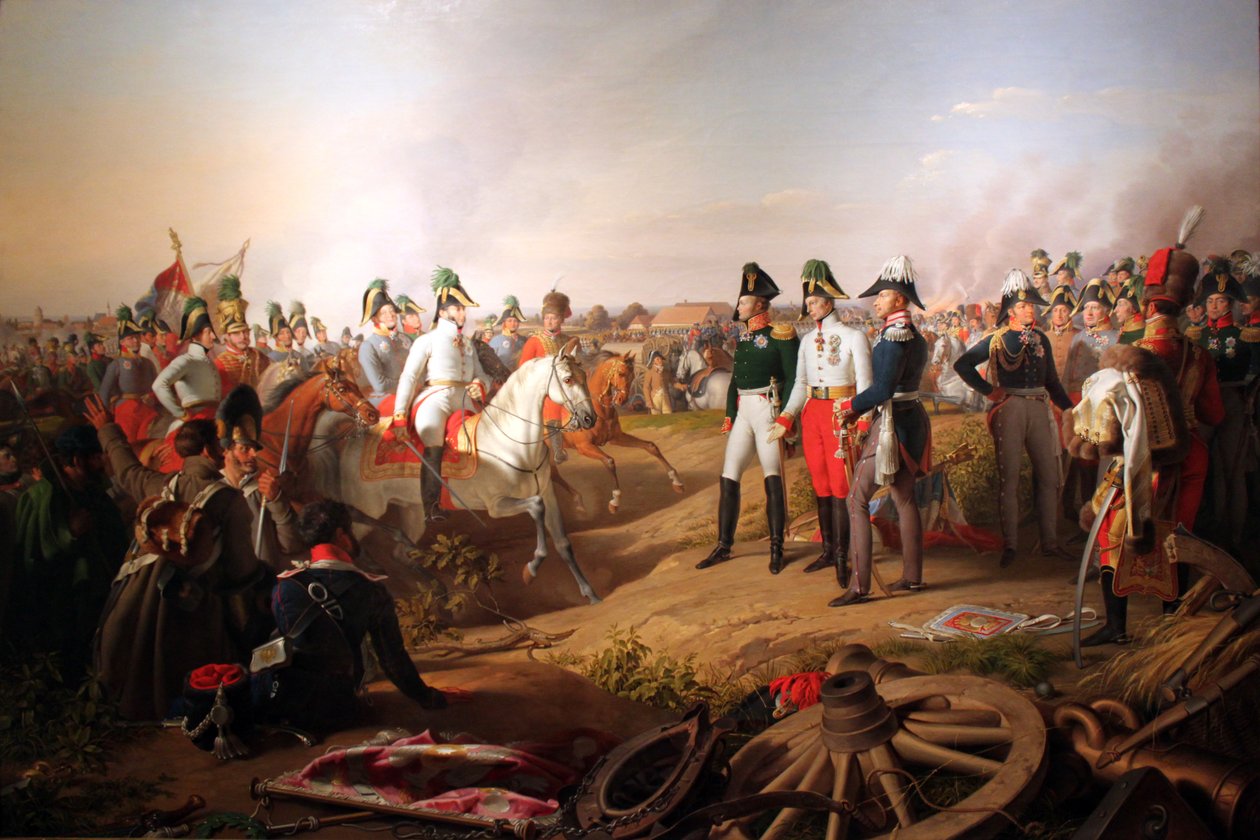 Deklaracja zwycięstwa po bitwie pod Lipskiem, 1813 r. autorstwa Johann Peter Krafft