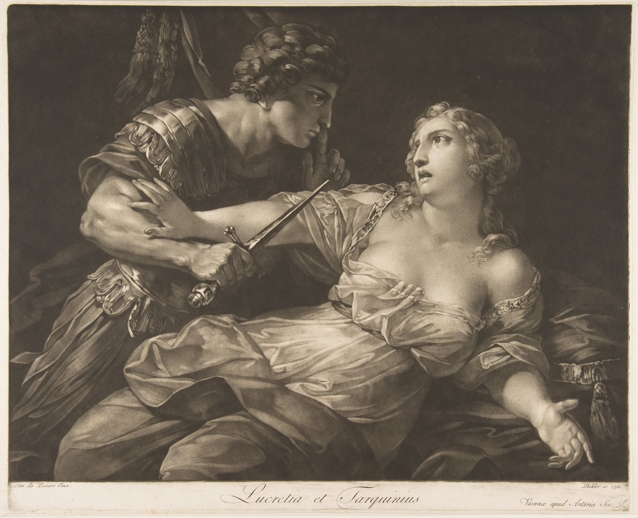 Tarquin i Lukrecja, 1792. autorstwa Johann Peter Pichler