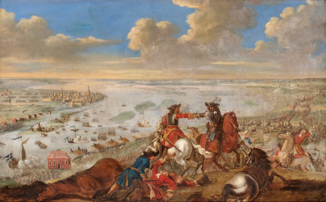 Karol XII przekracza Dunę 1701 autorstwa Johann Philip Lemke