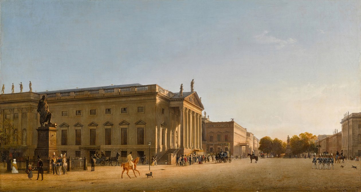 Opera Królewska, Unter Den Linden, 1845. autorstwa Johann Philipp Eduard Gaertner