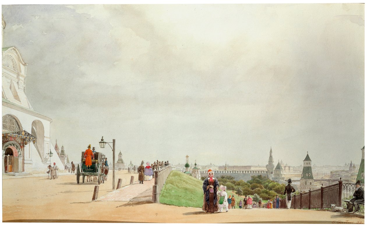 Na Kremlu moskiewskim, 1839. autorstwa Johann Philipp Eduard Gartner