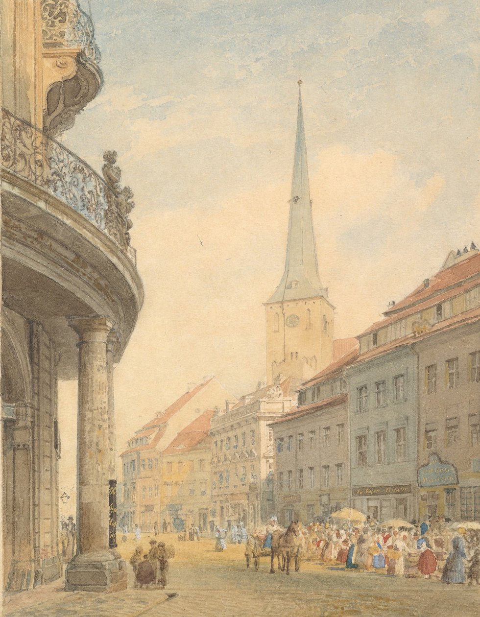 Widok Berlina z Ephraim Palais po lewej stronie, 1847. autorstwa Johann Philipp Eduard Gartner